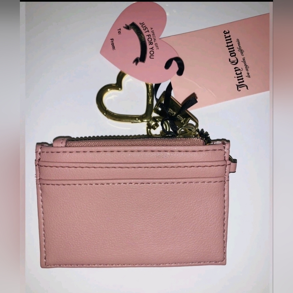 Juicy Couture Pink 'JUICY' Card Holder Keychain - Picture 3 of 3